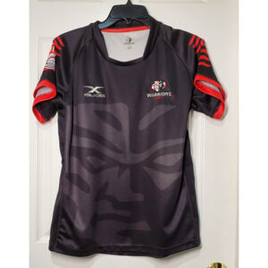 Utah Warriors Rugby Jersey Boys Size L – Black/Red – 100% Polyester